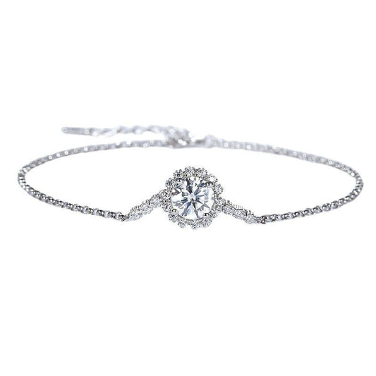 Luxury Women's925 Sterling Silver 1 Carat Moissanite Bracelet Featuring Ferris Wheel Design Wikie Jewelry