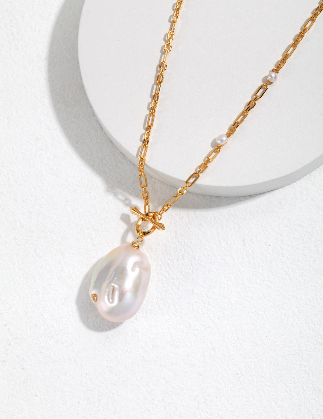 Baroque pearl necklace D0350