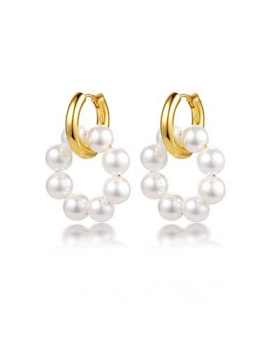 Garland Shell Pearls Earrings E0710