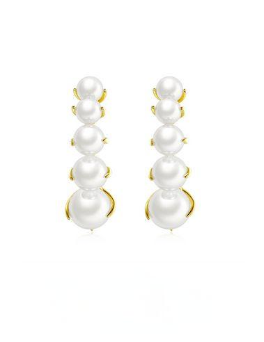 Minimalist Shell Pearl Earrings E0585