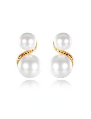 Minimalist Shell Pearl Earrings E0669