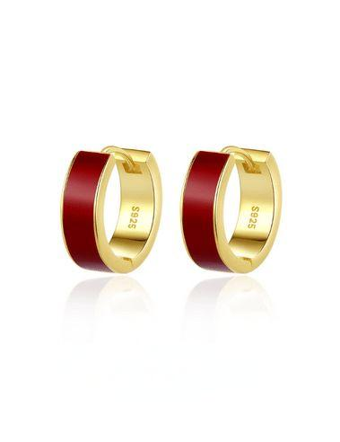 Red Oil-drop Glaze Earrings E0677